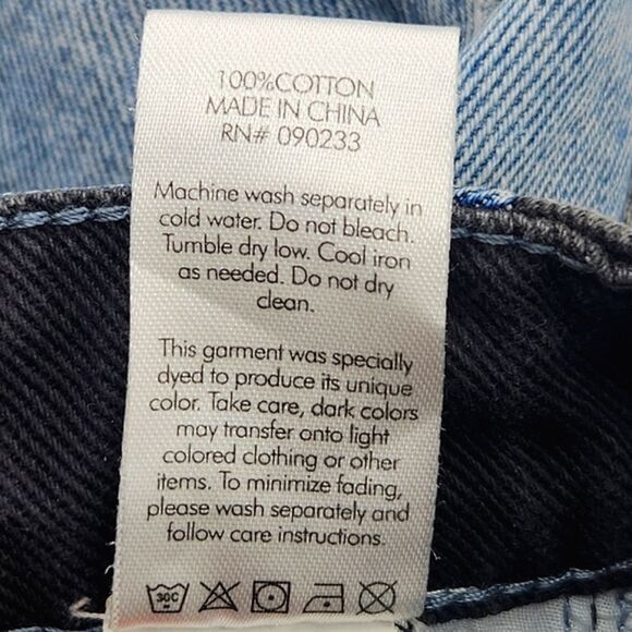 Pacsun 90s Jogger Jeans Size 26 Women Blue Black Colorblock Distressed High Rise - Picture 8 of 8